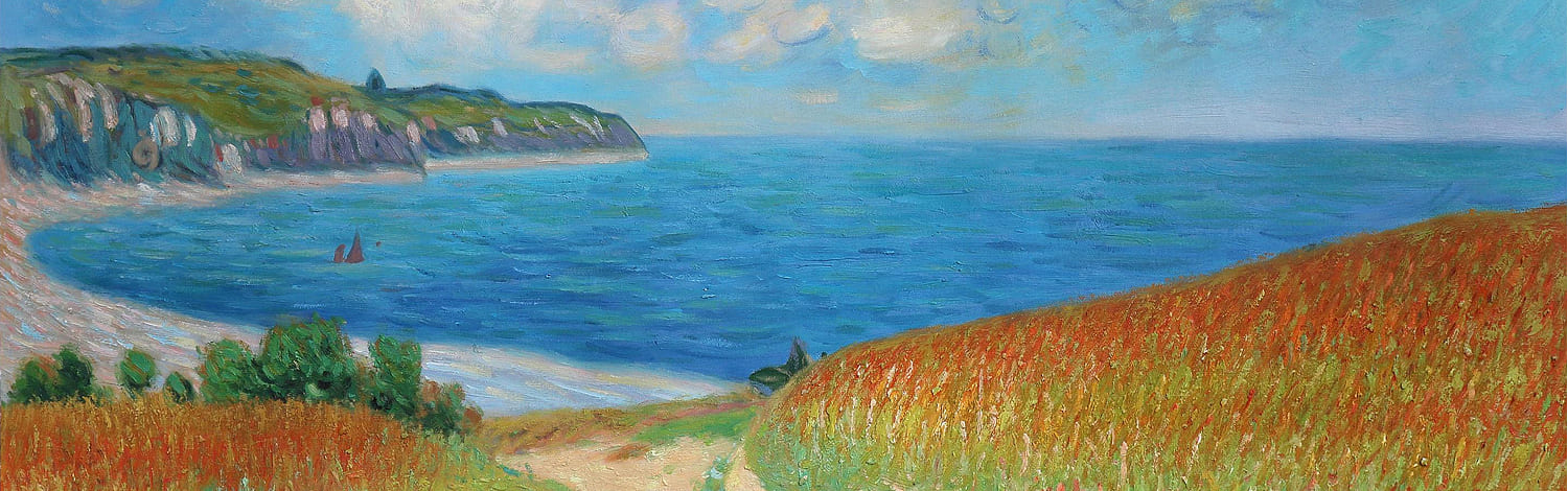 Beach Path Between Wheat Fields At Pourville - Claude Monet