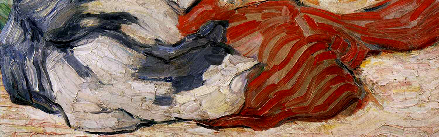 Cats on a Red Cloth - Franz Marc