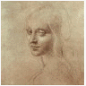 Drawing of the Face of an Angel from the Virgin of the Rocks